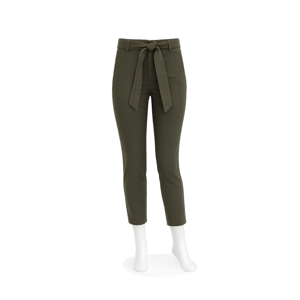 Torrid Green Tie-Front Mid-Rise Crop Skinny Pants - Size 24 - Picture 1 of 10